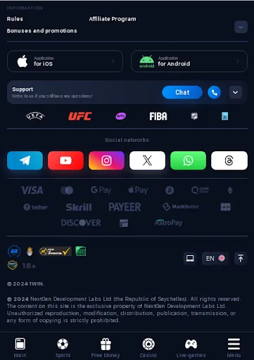 bonuses 1win casino app Vietnam